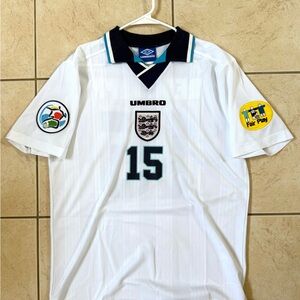 Retro Men’s England Euro 96 Home Jersey XXL - Redknapp 15